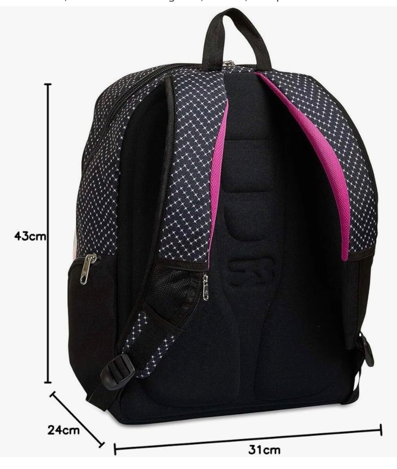 Seven Zaino Doppio Scomparto, Tasca con organizer, Tasca porta borraccia, Per bambine e ragazze, Scuola, Tempo libero 2