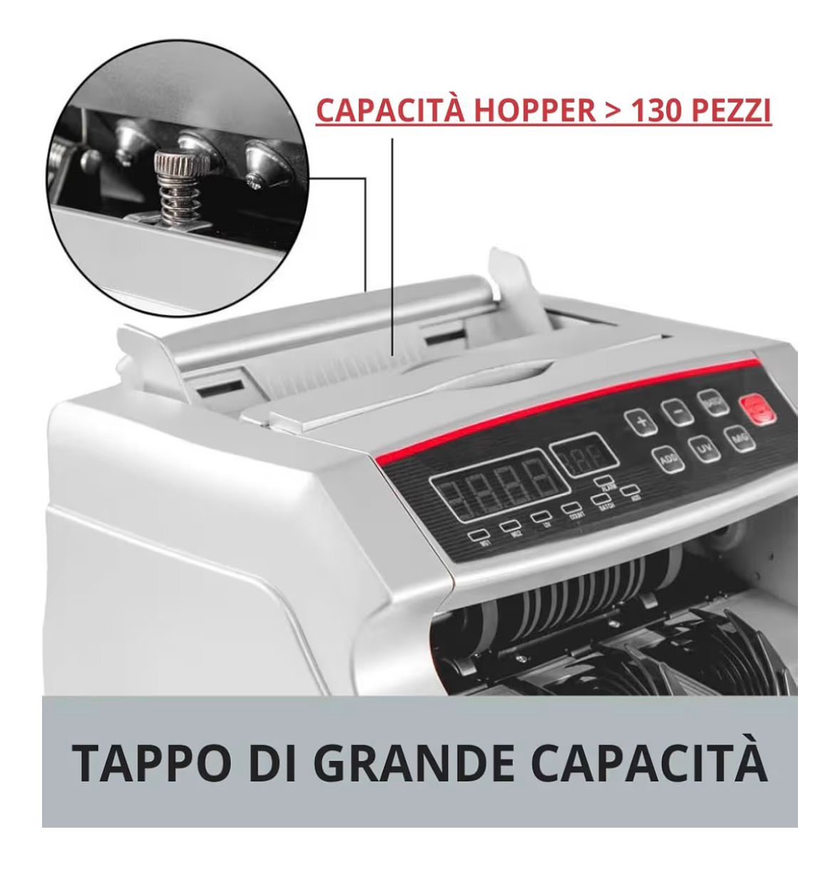 Conta Banconote, Macchina Conta Soldi Professionale Con Rilevatore Di Banconote False E Doppio Display 5