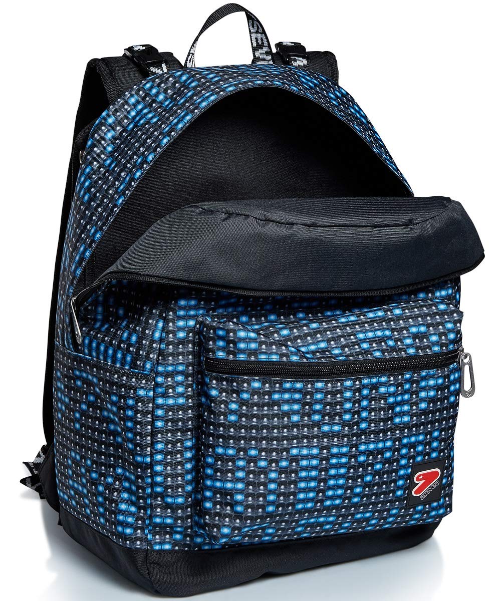 Seven Zaino Reversibile The Double - LEDWALL, Scuola, Monoscomparto, Applicazioni Led, Bambini e ragazzi, Scuola e tempo libero 3