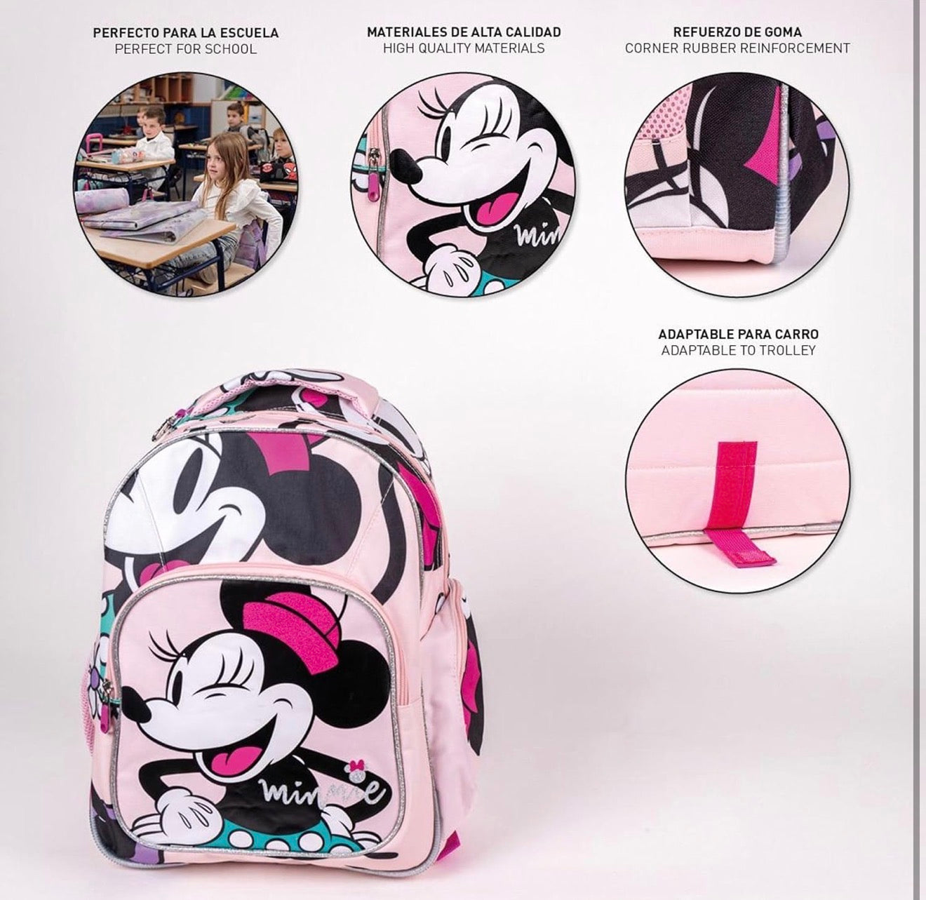 Zaino scolastico medio 42 cm Minnie 3