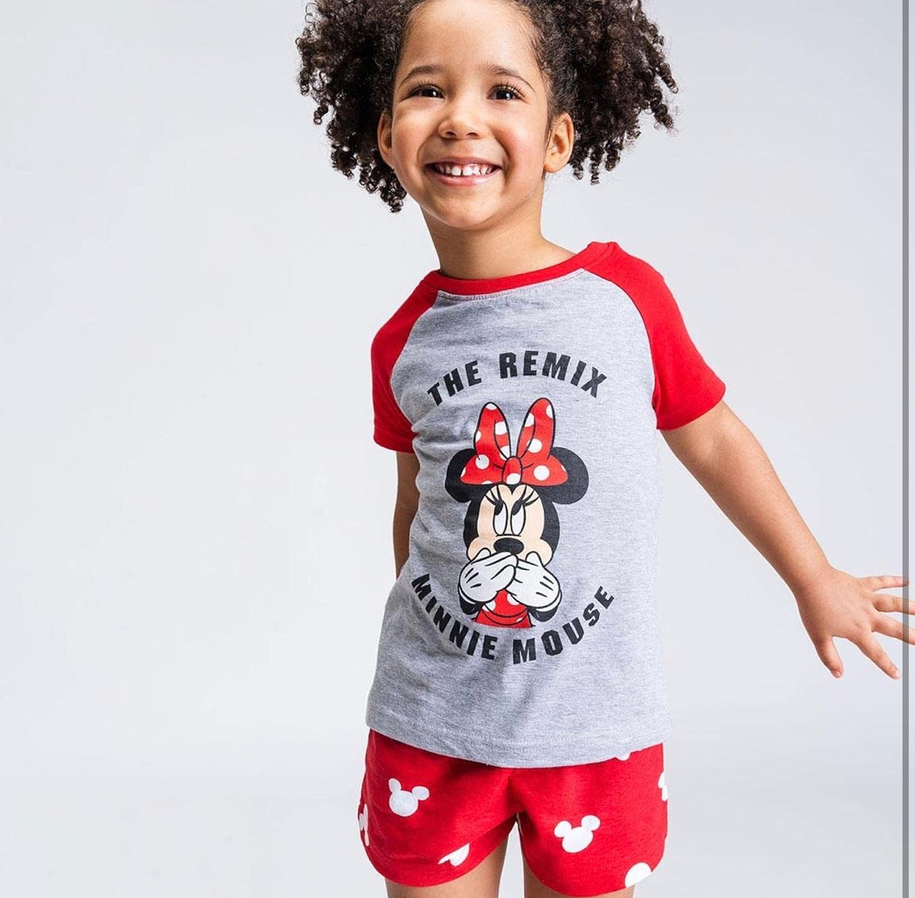 Pigiama da Bambina di Minnie Mouse | Pigiama Realizzato al 100% in Cotone - 2 Pezzi [ Maglietta + Pantalone Pigiama Bambina 1