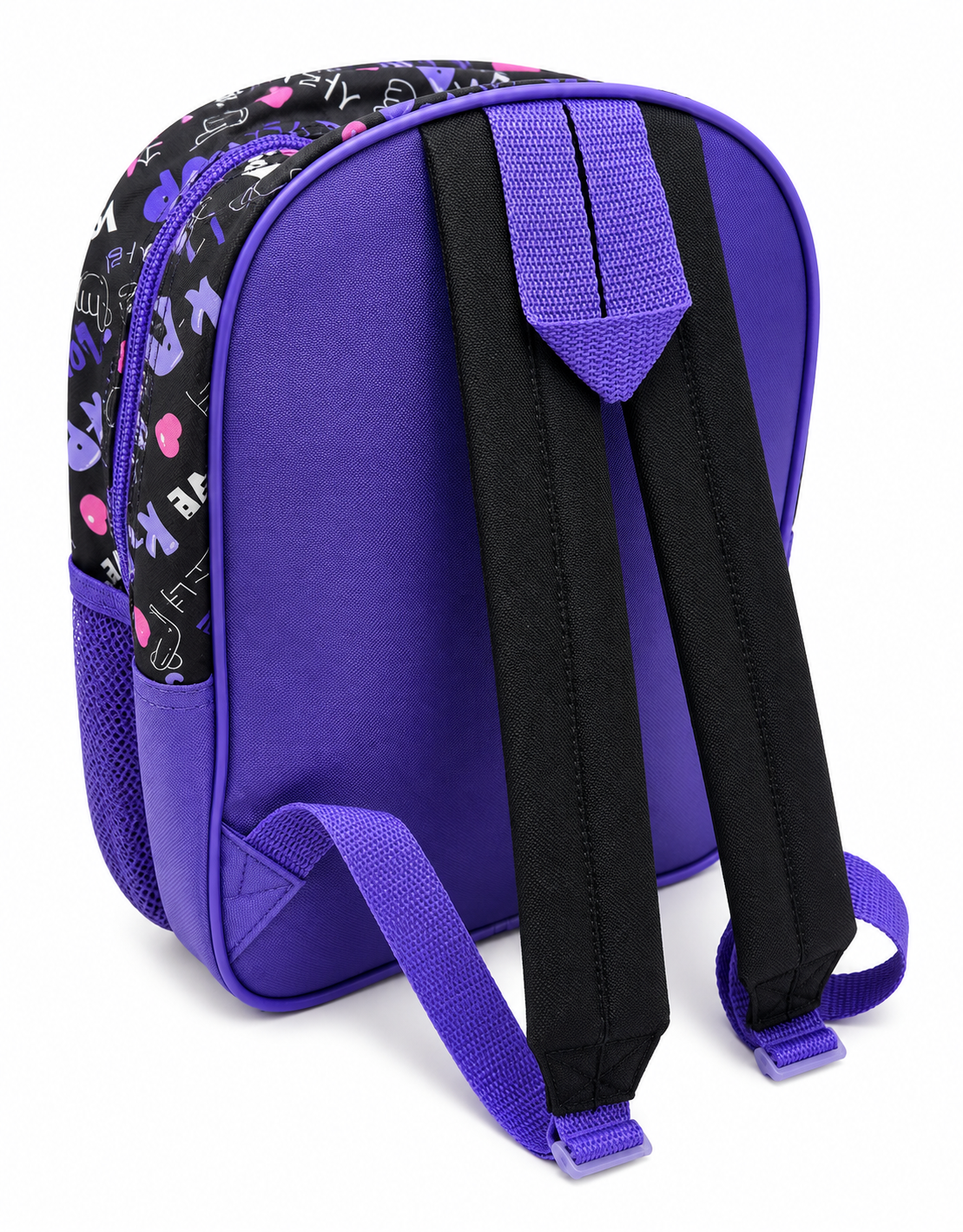 Zaino Asilo Bambina K-Pop Viola – Zainetto Scuola con Fronte Rigido, Tasche Laterali, Spallacci Regolabili, Leggero per Asilo, Tempo Libero e Viaggi 2