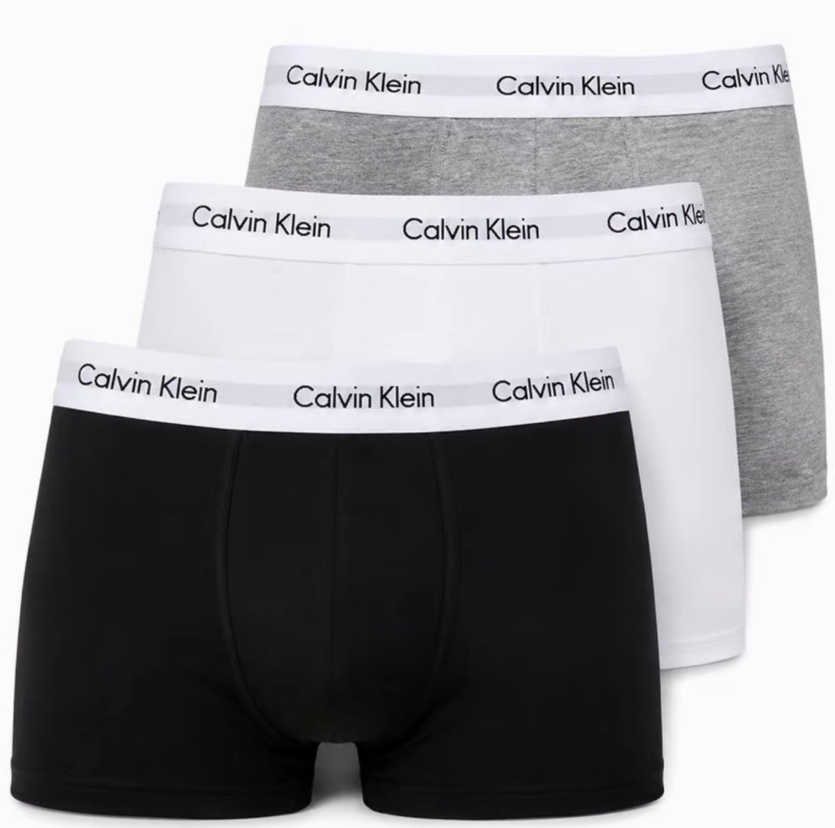 Calvin Klein Boxer Uomo Tripack Bianco Nero Grigio Taglie S-XL Assortito per Uso Quotidiano