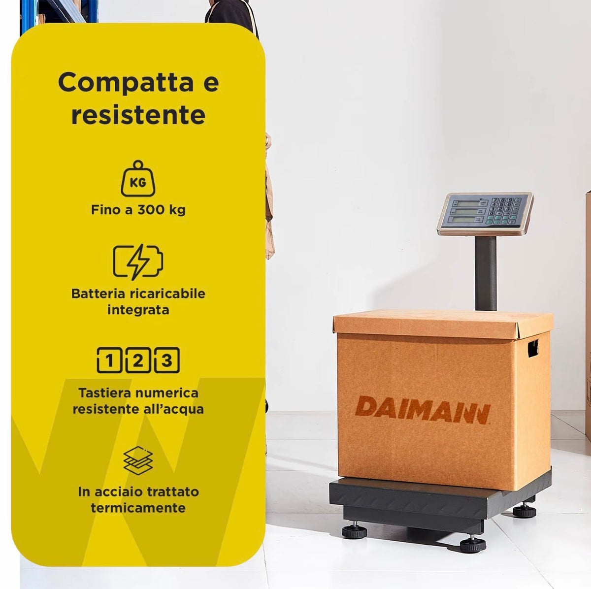 Bilancia Elettronica Richiudibile 300kg con Prezzo, Peso e Funzione di Accumulo 3