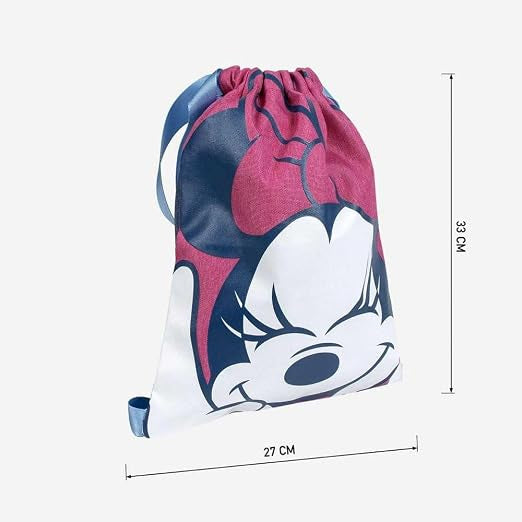 Sacca Zaino Minnie Disney con Chiusura a Coulisse – Borsa Porta Scarpe e Tempo Libero per Bambina, 27 x 33 cm 1