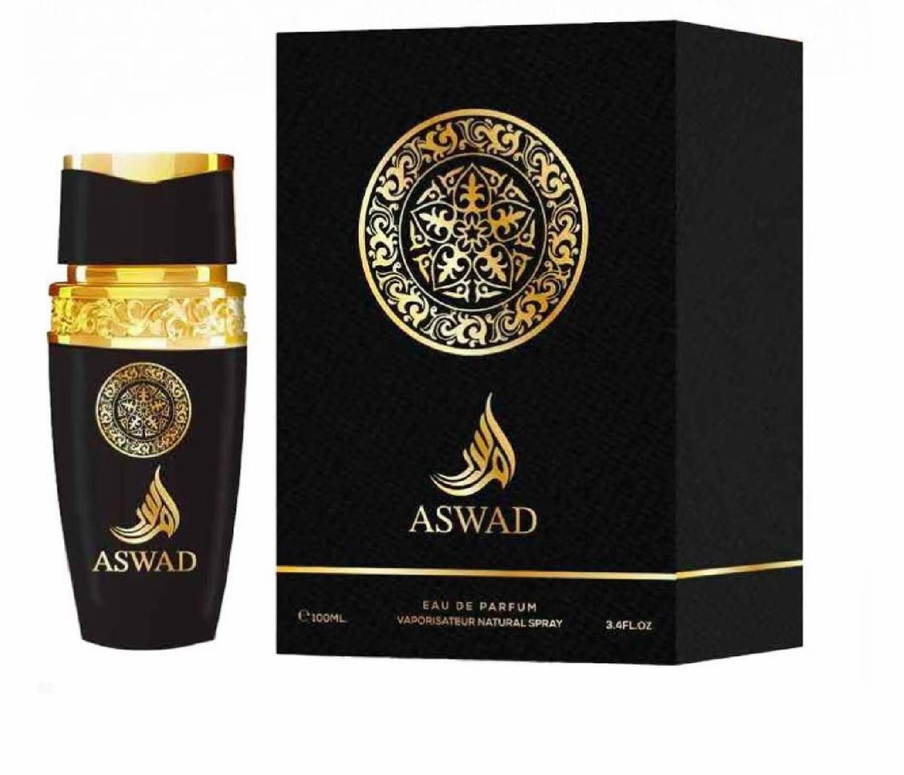 AFAQ Profumo Arabo da Donna Kyra Gold Candy Sweet Pink Sweet Rosa Blanche 100ml - ASWAD Profuimo da Uomo Aswad Black Bold Reserv