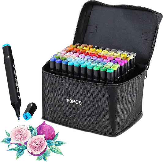 80 pennarelli doppia punta