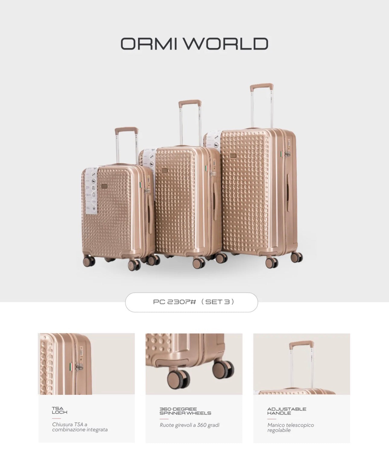 Set 3 valigie Ormi Premium 4