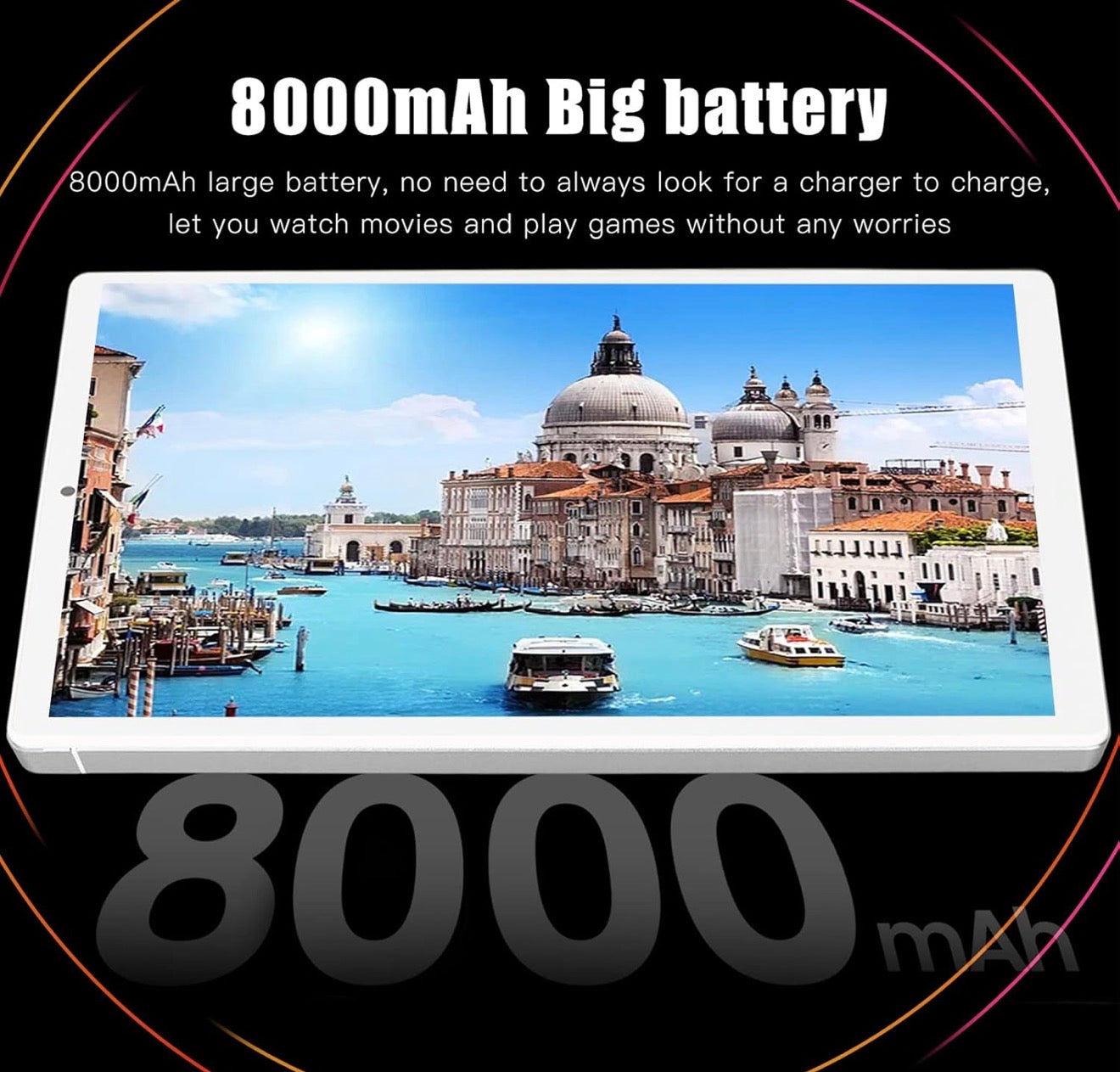 Tablet 7 Pollici Android 15, 8GB RAM + 256GB ROM, Batteria 8000mAh, WiFi, Doppia Fotocamera, Display IPS HD, Tablet per Studio, Lavoro e Intrattenimento 5