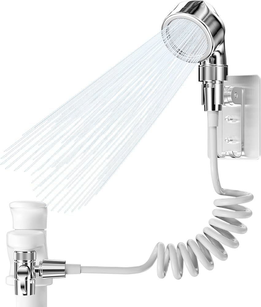 Doccetta per Lavandino Bagno, Soffione Doccia Universale Lavabo Con 3 Metri Tubo 3