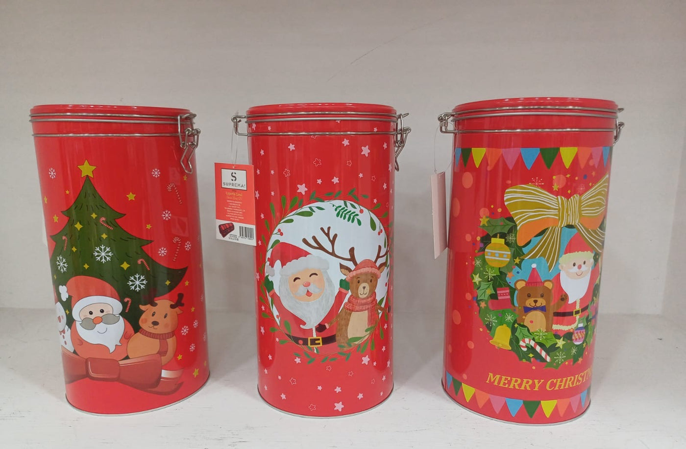 Plaid+barattolo in alluminio natale