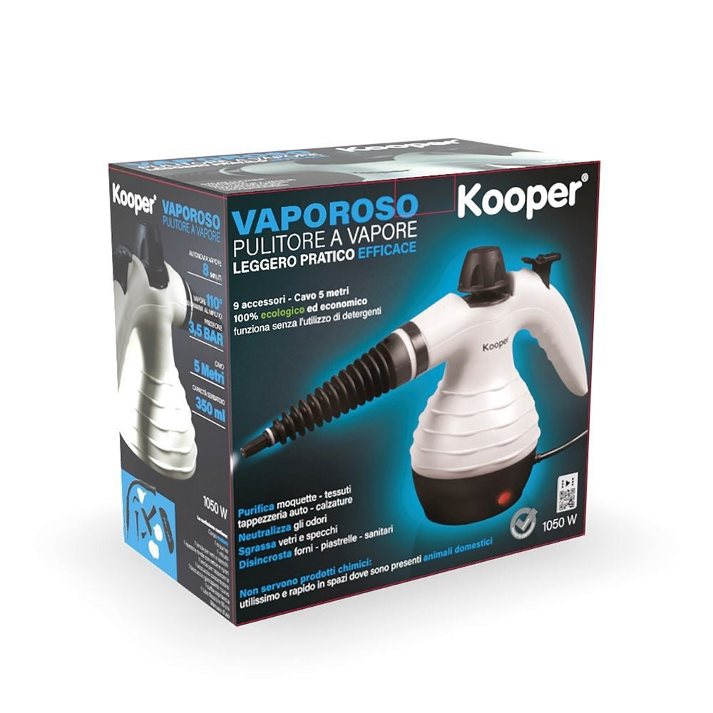 Pulitore a Vapore 1050W 350ml Kooper Vaporoso Verde