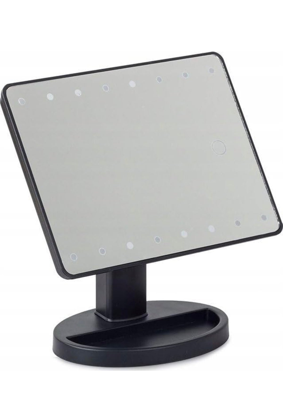 Specchio da Trucco con Luci LED, Touch Screen, Supporto da Tavolo e Base Portaoggetti 6