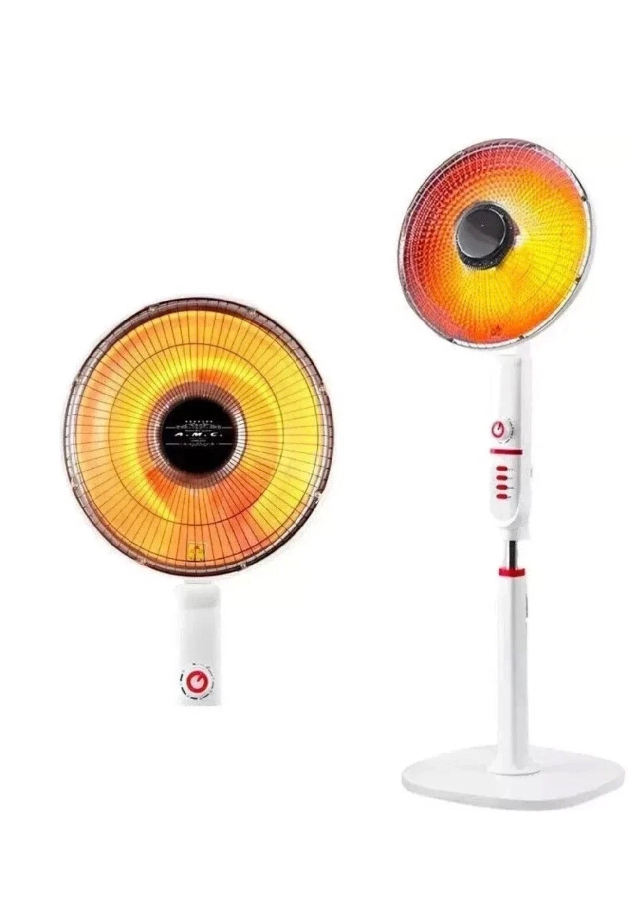 Stufa a Carbonio a piantana girevole   1000W  oscillante  2 livelli riscaldatore