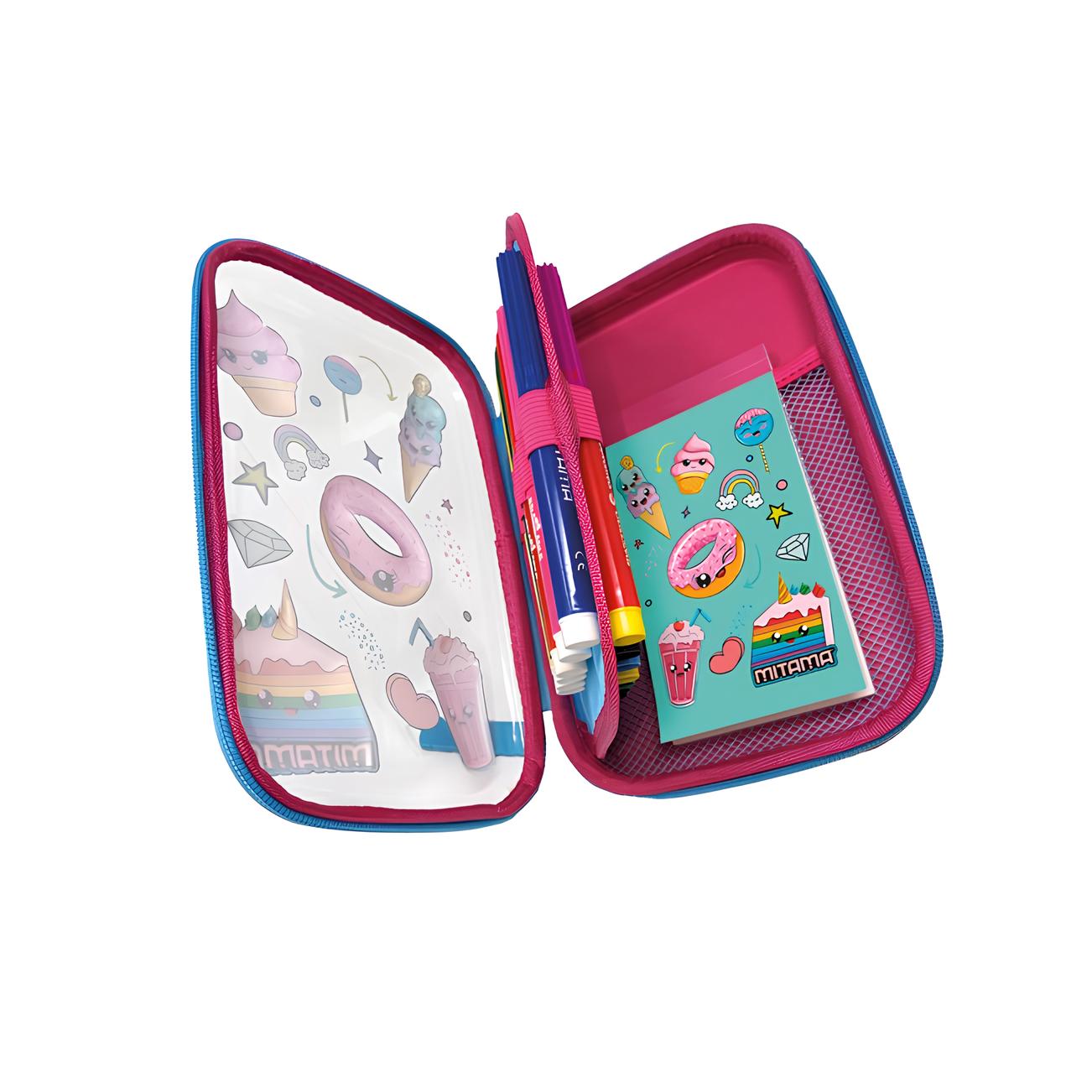 Astuccio Asilo Mitama 1 Zip Magic Pencil Case Arancio 3