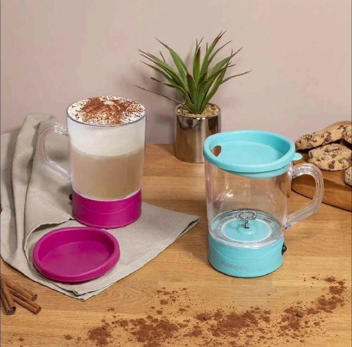 Cappuccinatore Montalatte Elettrico Portatile Senza Fili Mini Frusta RapidaChef 3