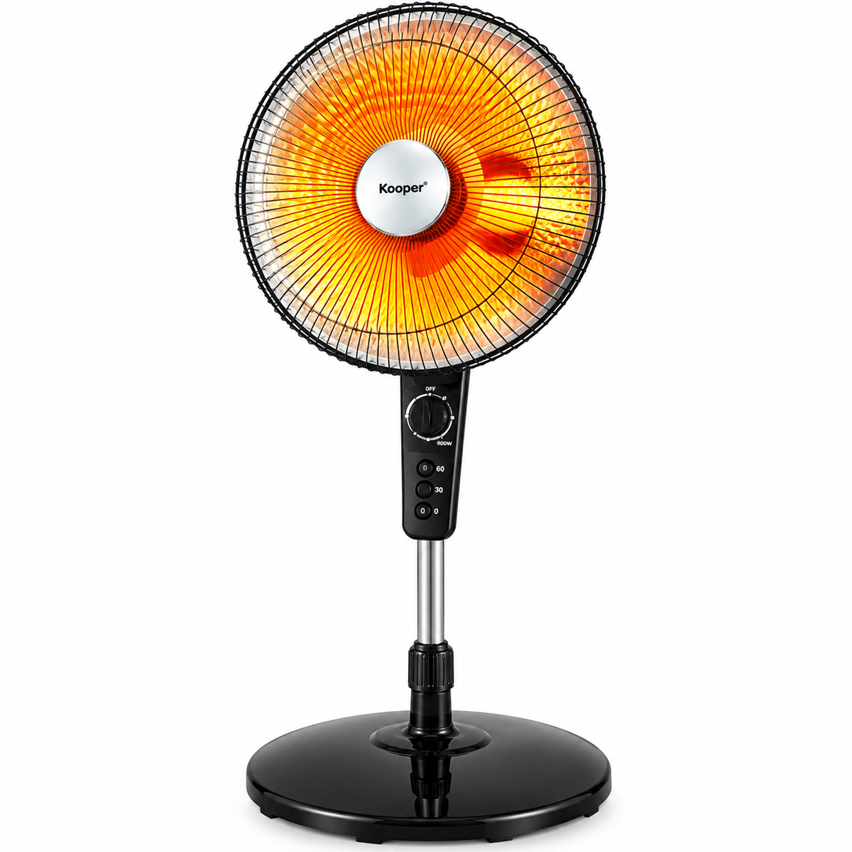 Kooper Piantana a Infrarossi al Carbonio 900W – Stufa Elettrica da Terra, 2 Altezze in 1, 2 Livelli di Riscaldamento 450/900W, Oscillante, Altezza Regolabile, Timer 60 Minuti 3