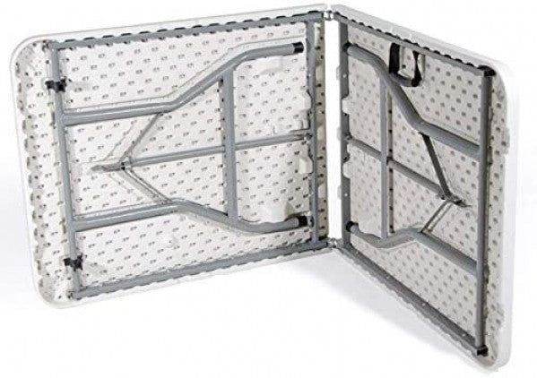 A.M.C. Tavolo Pieghevole Rettangolare a Valigetta in HDPE Pieghevole Giardino Fiera Mercato PIC NIC Campeggio in Dura Resina 180X75X74 Tavolo richiudibile Salvaspazio