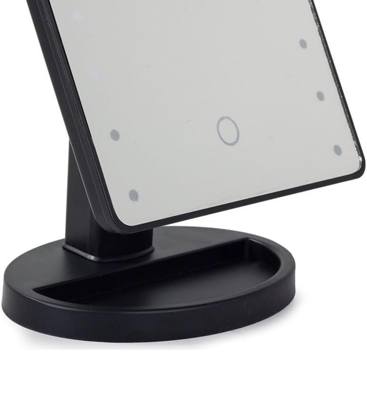 Specchio da Trucco con Luci LED, Touch Screen, Supporto da Tavolo e Base Portaoggetti 7