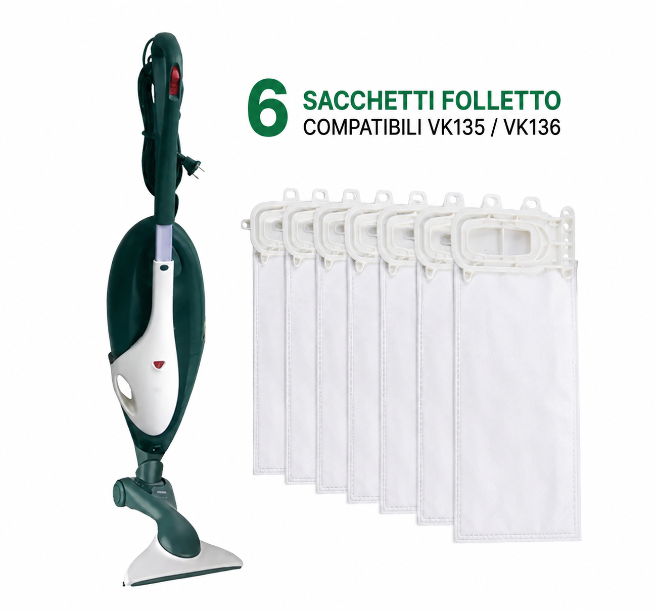 Sacchetti Folletto Compatibili Profumati – Confezione da 6 pezzi 2