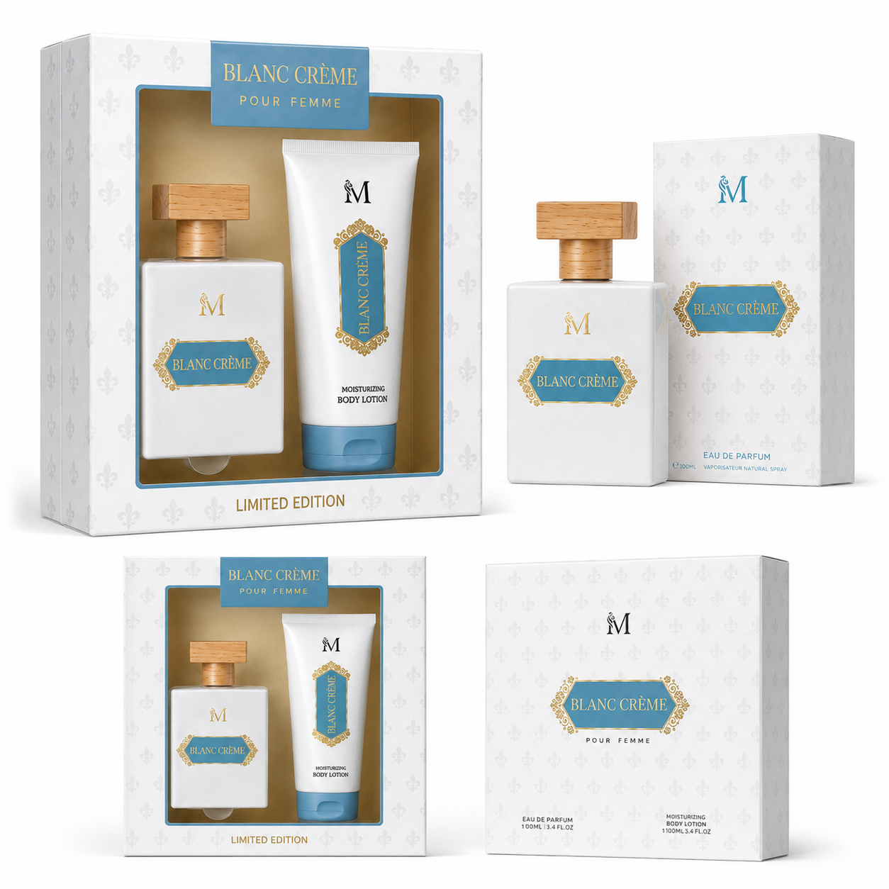 Blanc Crème Pour Femme Montage – Set Profumo Donna 50 ml e Lozione Corpo Idratante 5