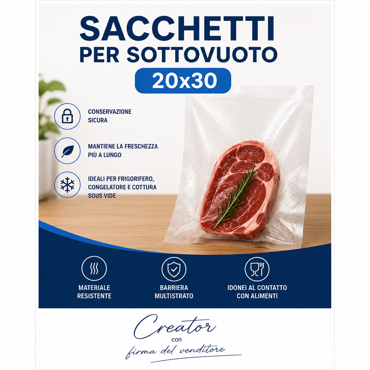 100 Sacchetti Sottovuoto Premium – Conserva gli Alimenti fino a Più a Lungo 9