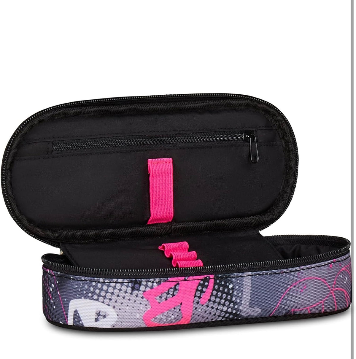 Seven Portapenne Scuola Round Plus, Multicolore, Taschino Interno con Zip e Passanti Elastici Portapenne, Accessori Zaino, Scuola Media e Superiore, Bambina e Ragazza
