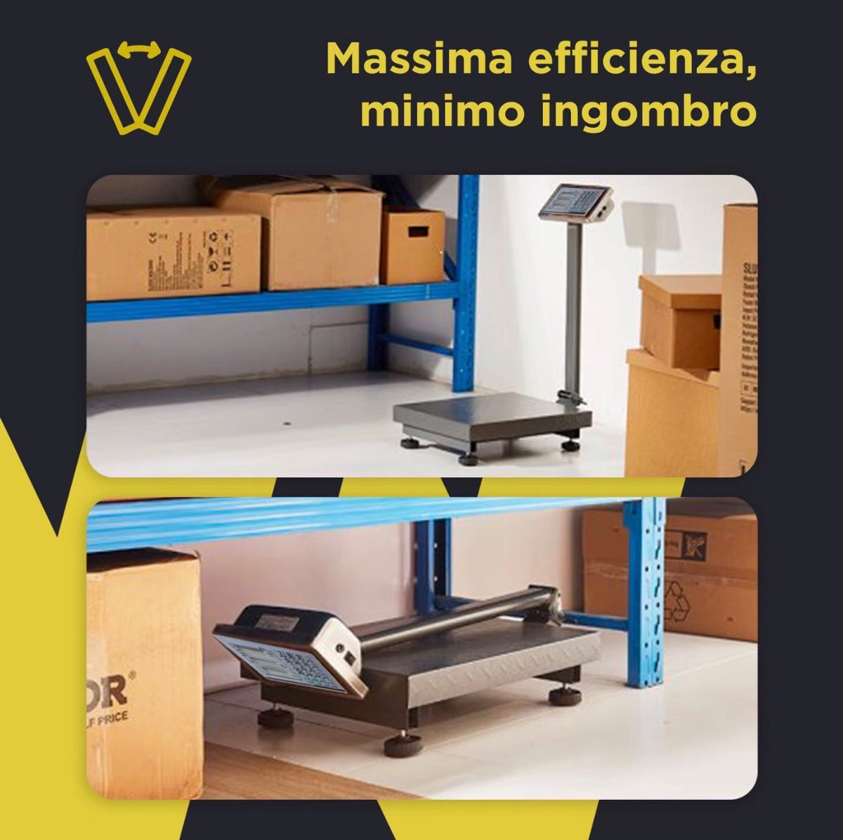 Bilancia Elettronica Richiudibile 300kg con Prezzo, Peso e Funzione di Accumulo 6