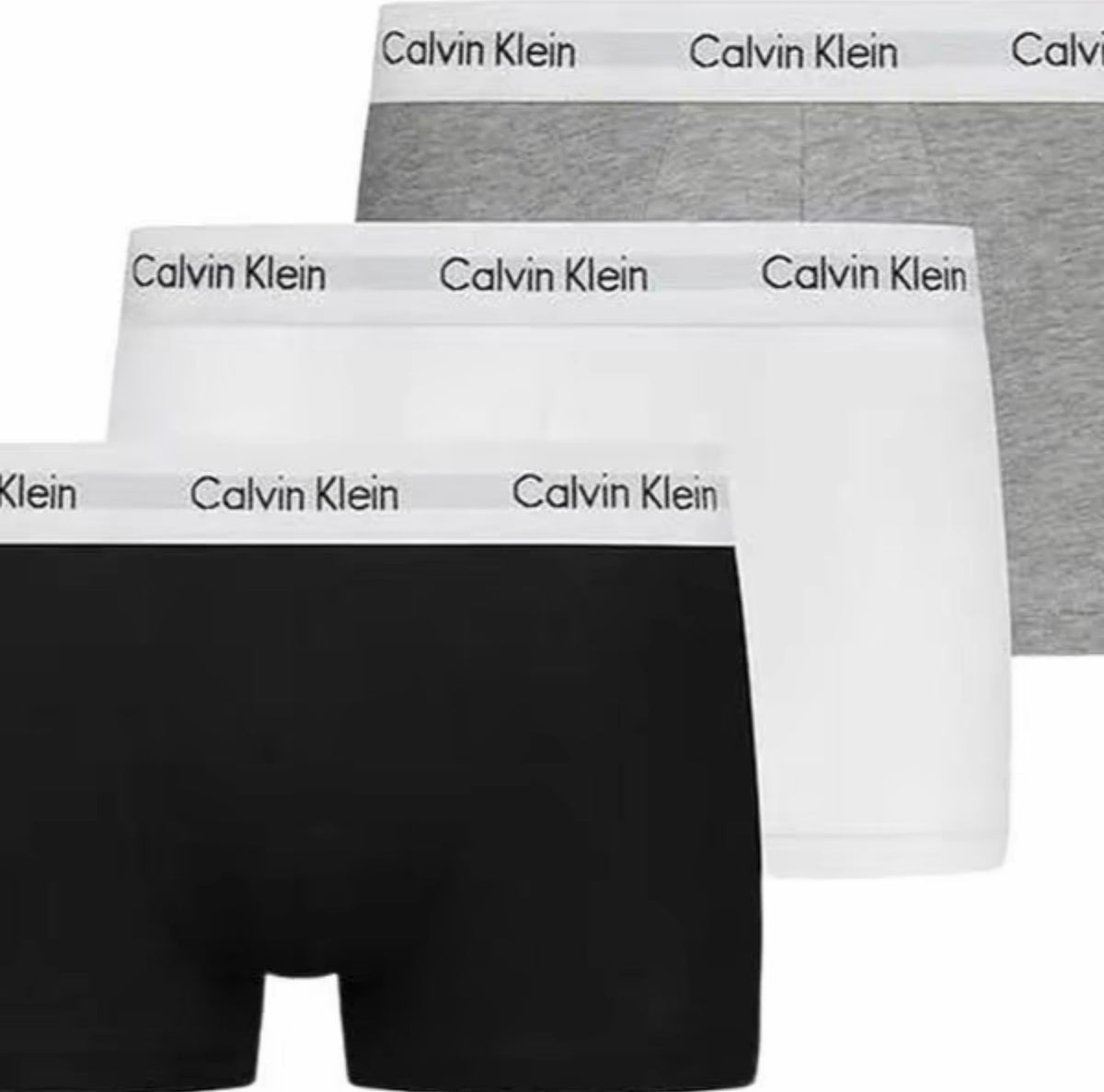 Calvin Klein Boxer Uomo Tripack Bianco Nero Grigio Taglie S-XL Assortito per Uso Quotidiano