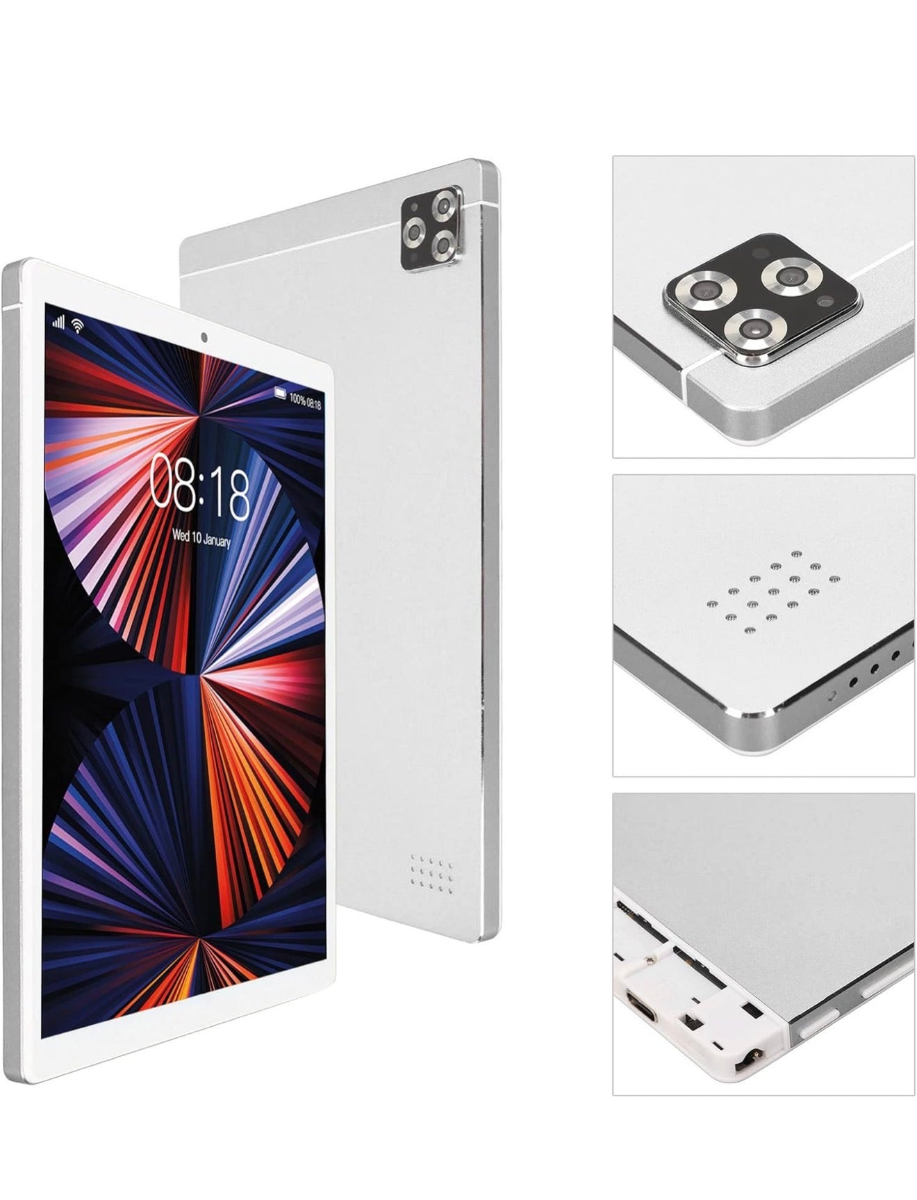 Tablet 7 Pollici Android 15, 8GB RAM + 256GB ROM, Batteria 8000mAh, WiFi, Doppia Fotocamera, Display IPS HD, Tablet per Studio, Lavoro e Intrattenimento 2