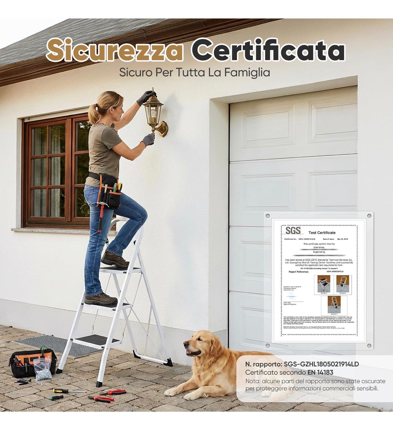 Scala Domestica 3 Gradini con Maniglione | Antiscivolo | 150 Kg 9