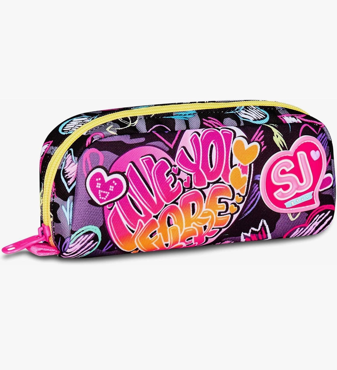 SJ GANG STYLE JAM GANG Portapenne Scuola, Nero, Bustina con Scomparto Unico Porta Penne, Accessori Zaino, Scuola Elementare, Bambina 1