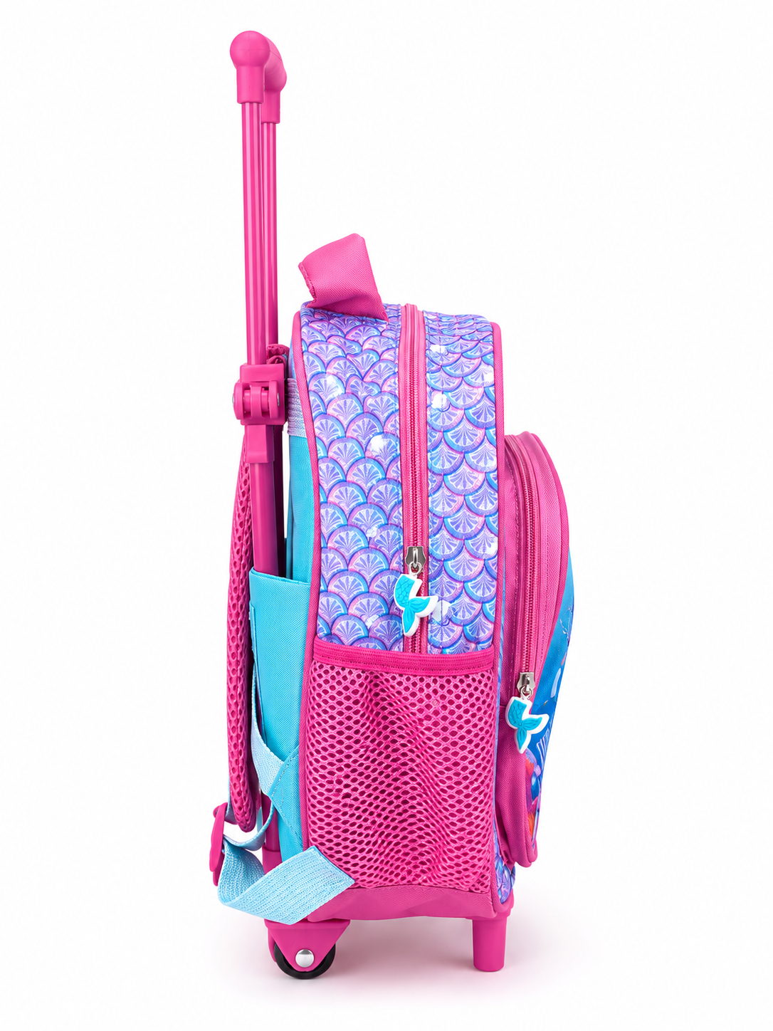 Zaino Trolley Asilo Bimba Sirena con Ruote e Manico Estraibile 2