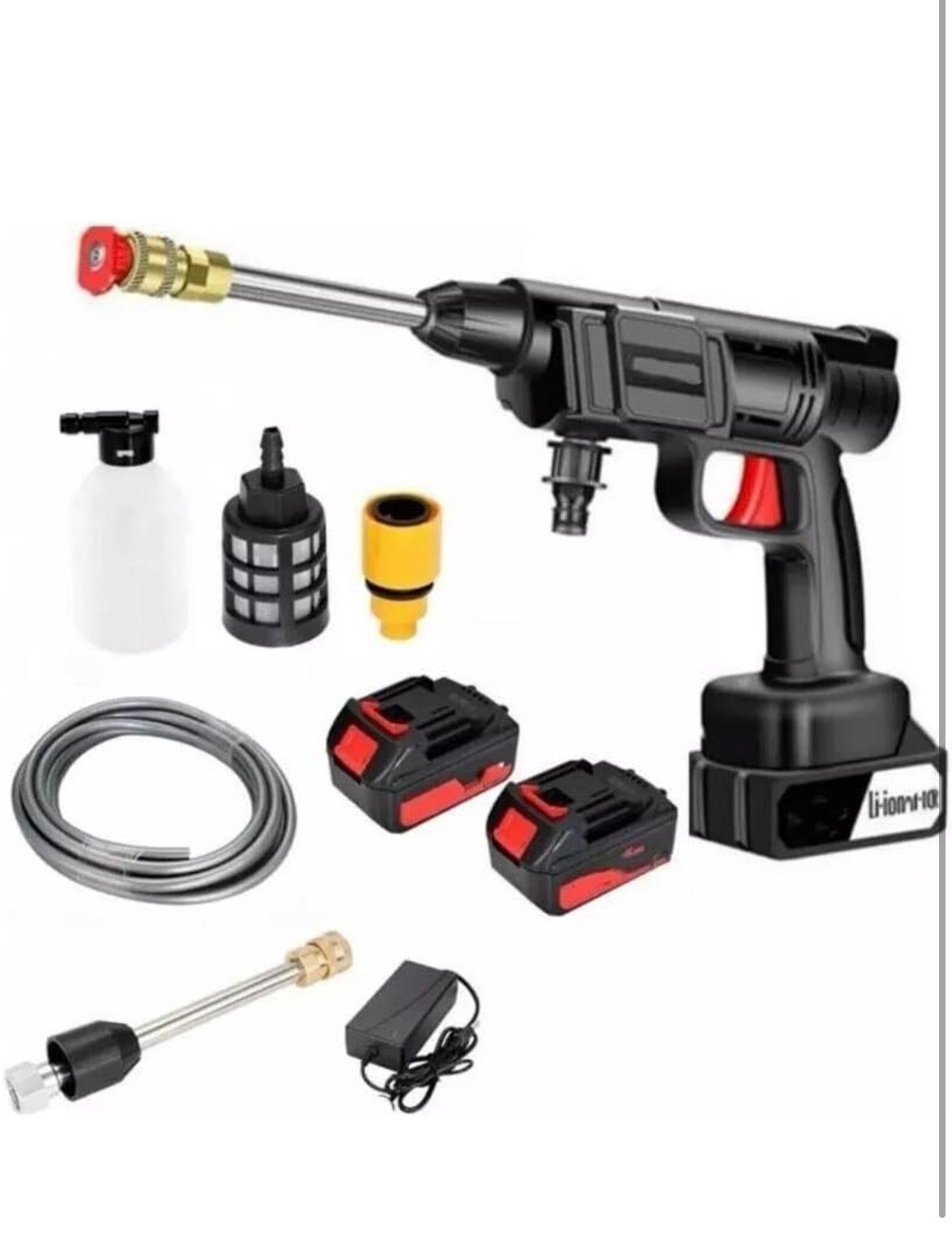 Amc Idropulitrice a batteria Professionale 42V portatile 2 batterie 8000mAh tubo 5MT 6