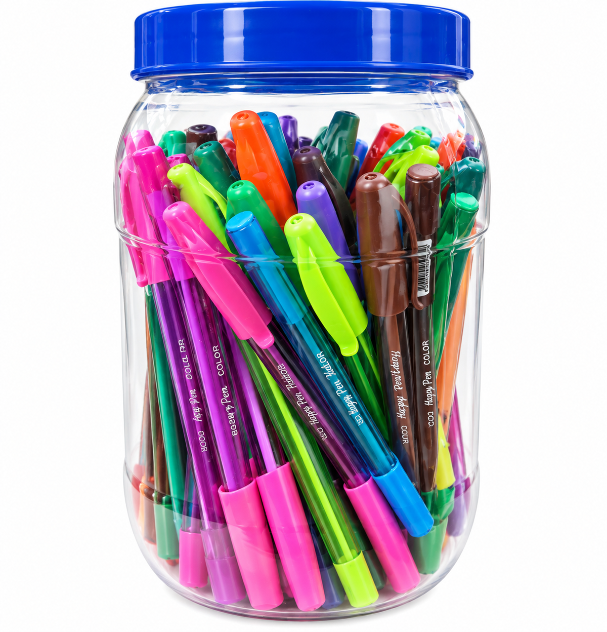50 Penne a Sfera Colorate – Barattolo Multicolore