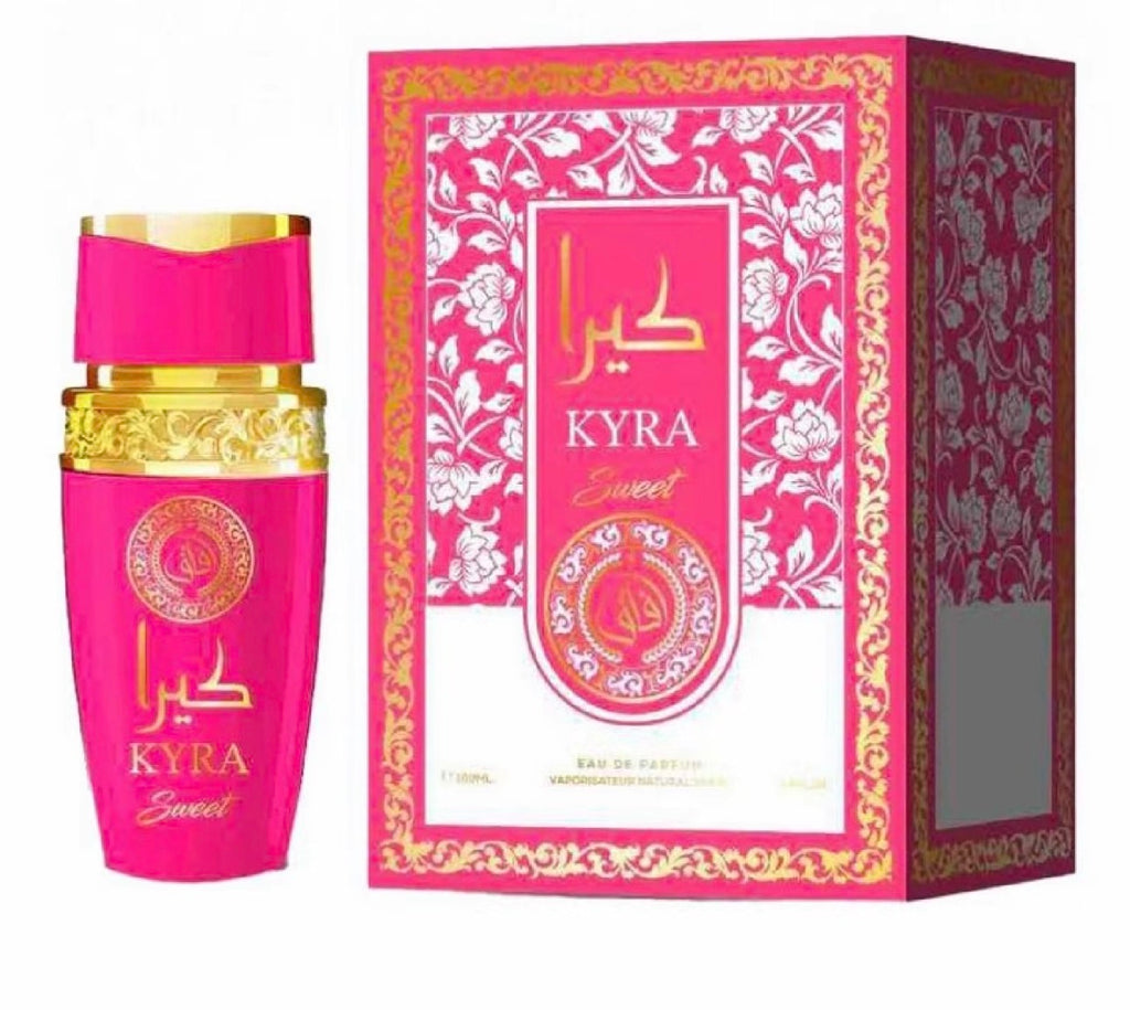 AFAQ Profumo Arabo da Donna Kyra Gold Candy Sweet Pink Sweet Rosa Blanche 100ml - ASWAD Profuimo da Uomo Aswad Black Bold Reserv