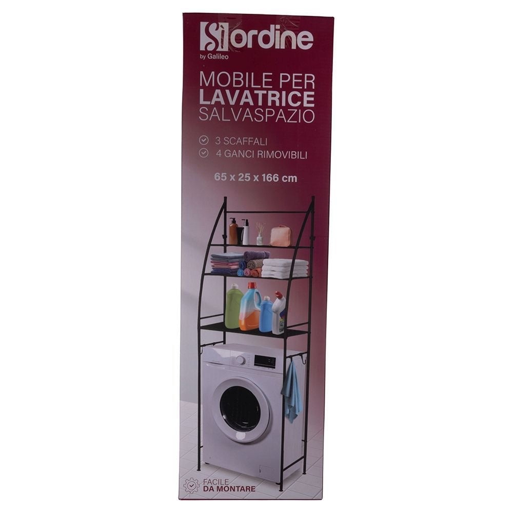 MOBILE PER LAVATRICE 3 SCAFFALI 65X25X166CM, 3