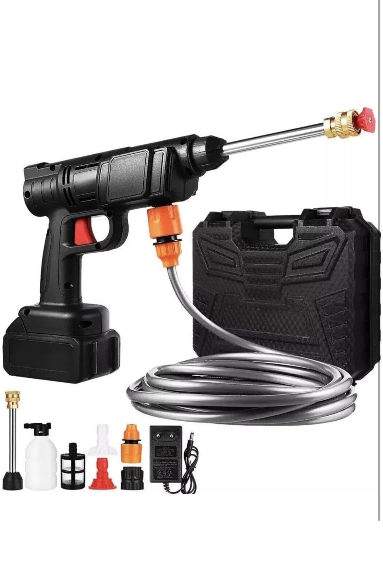 Amc Idropulitrice a batteria Professionale 42V portatile 2 batterie 8000mAh tubo 5MT 5