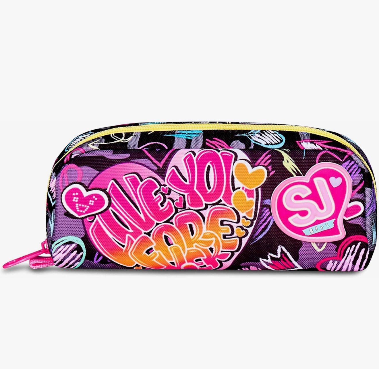 SJ GANG STYLE JAM GANG Portapenne Scuola, Nero, Bustina con Scomparto Unico Porta Penne, Accessori Zaino, Scuola Elementare, Bambina 3