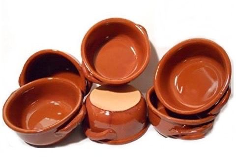 Set di 6 Tegamini in Terracotta Linea La Cucina della Nonna diametro 14 cm