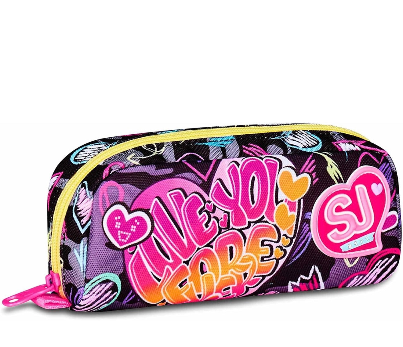 SJ GANG STYLE JAM GANG Portapenne Scuola, Nero, Bustina con Scomparto Unico Porta Penne, Accessori Zaino, Scuola Elementare, Bambina 3
