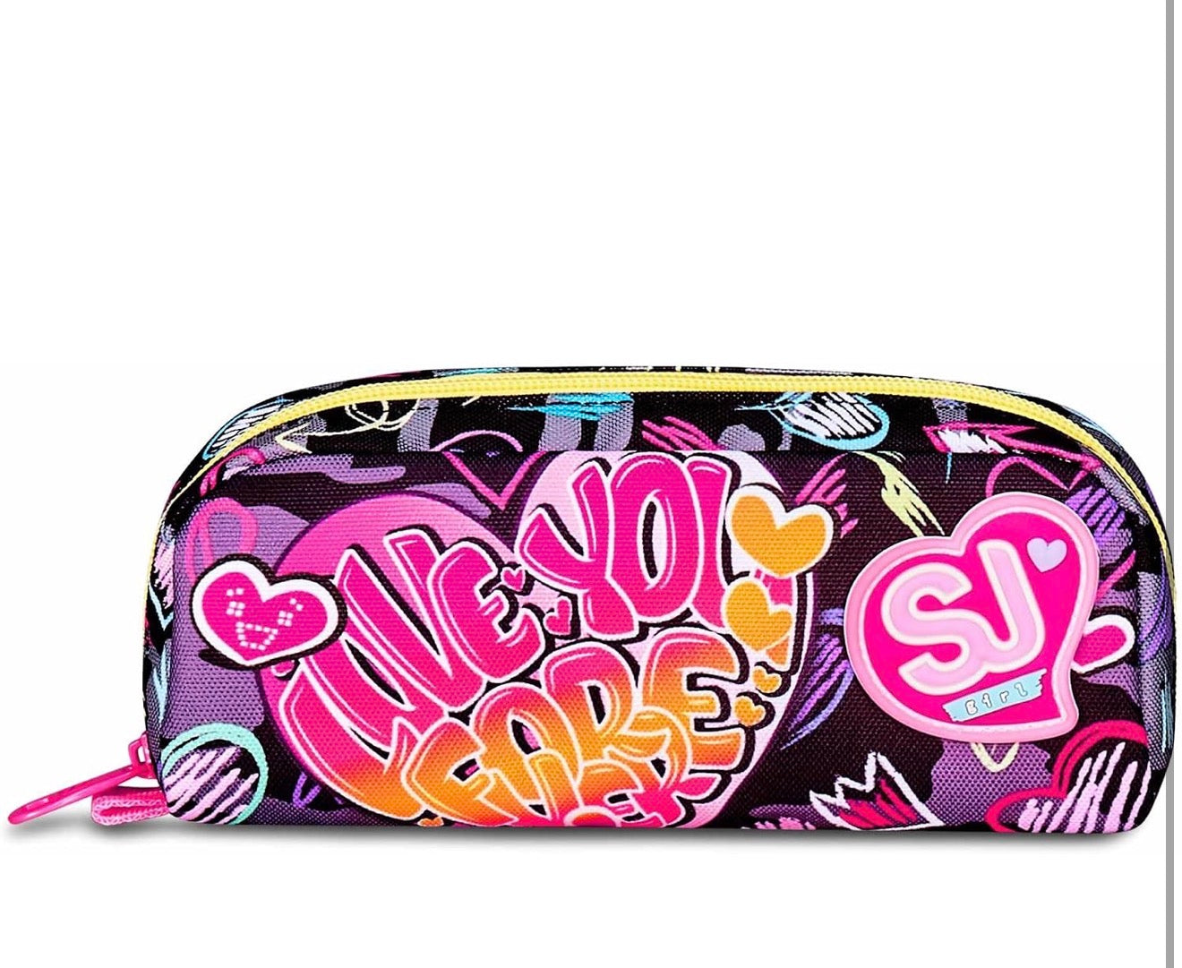 SJ GANG STYLE JAM GANG Portapenne Scuola, Nero, Bustina con Scomparto Unico Porta Penne, Accessori Zaino, Scuola Elementare, Bambina 1