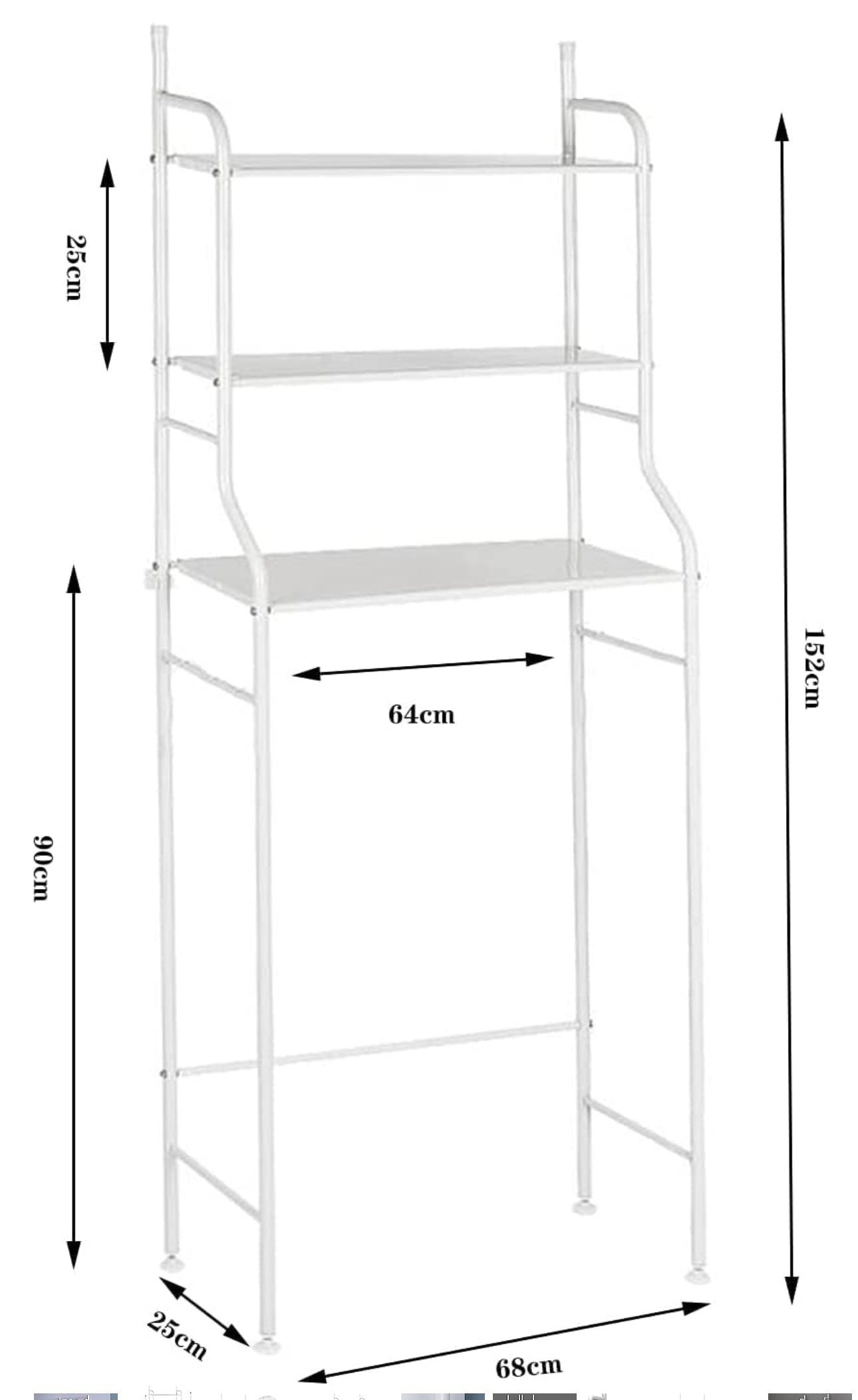 Scaffali da bagno Scaffali salvaspazio Scaffali forati per lavatrice (Cestello per lavatrice)