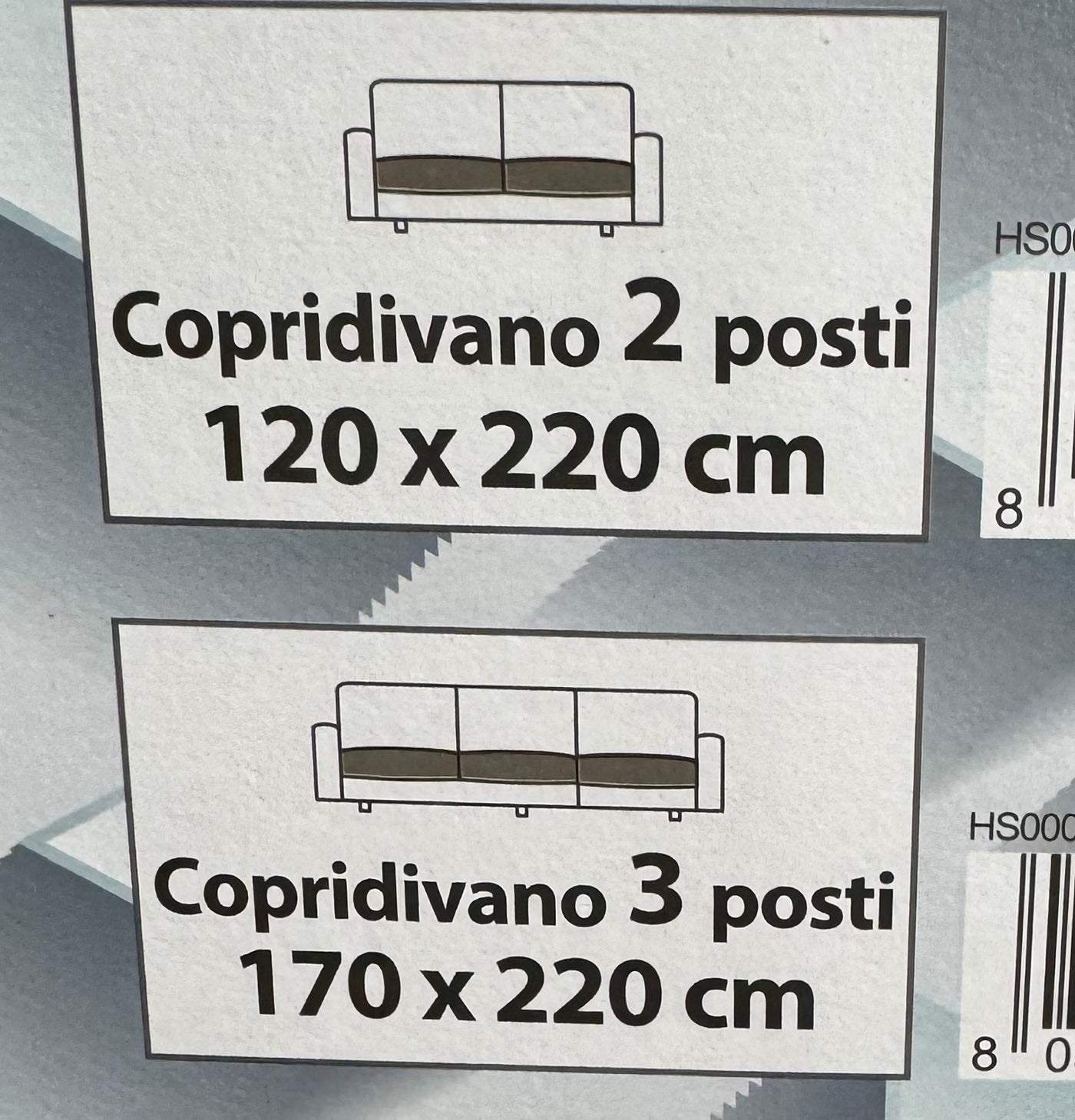 Salvadivano 2 posti 120x220 Salvadivano 3 posti 170x220