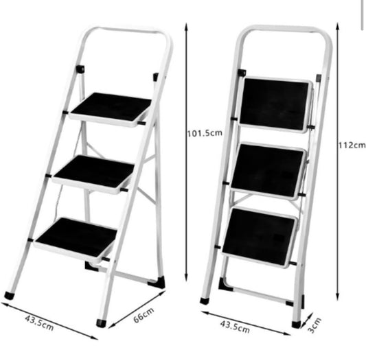 Scala Scaletta pieghevole salvaspazio con 3 gradini antiscivolo acciaio
