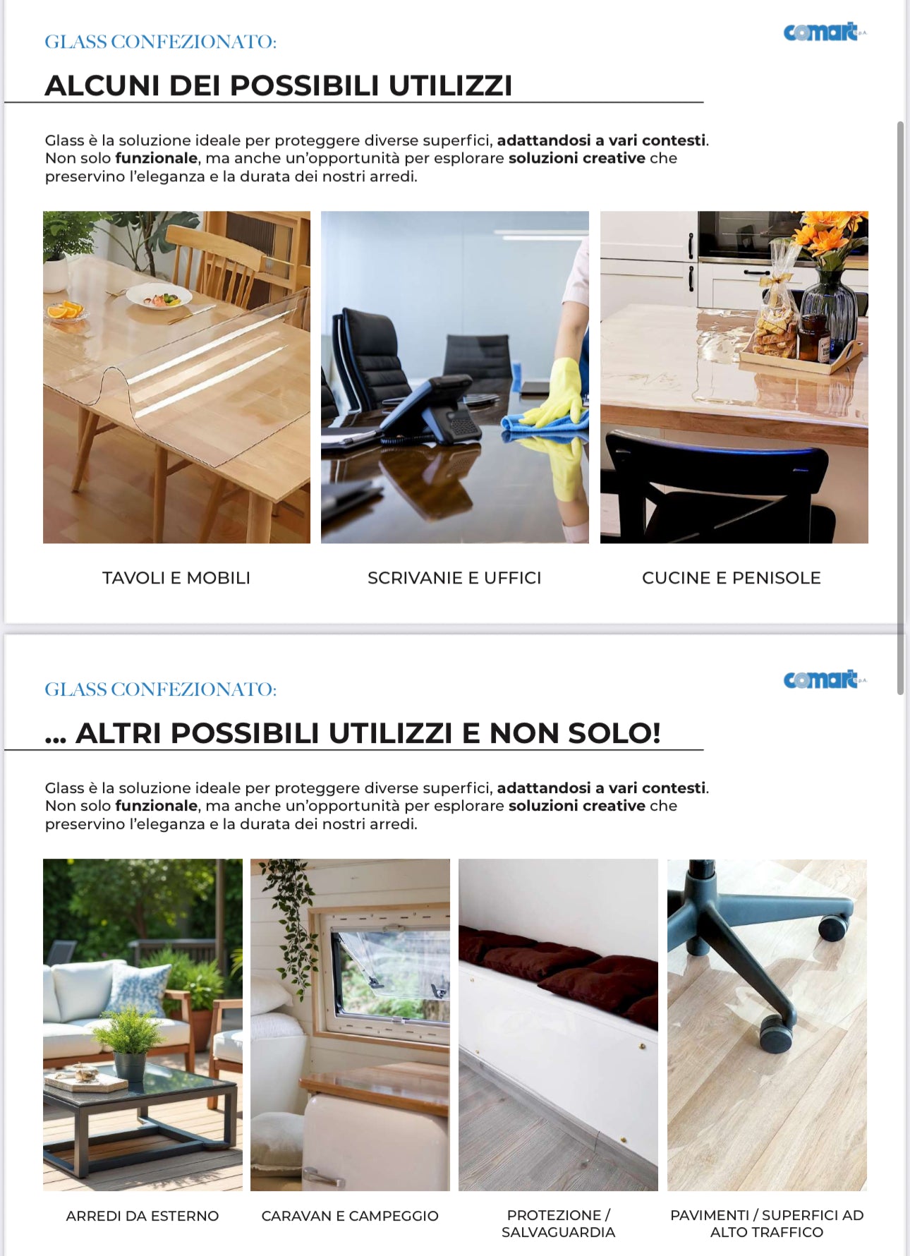 Glass Trasparente diverse misure