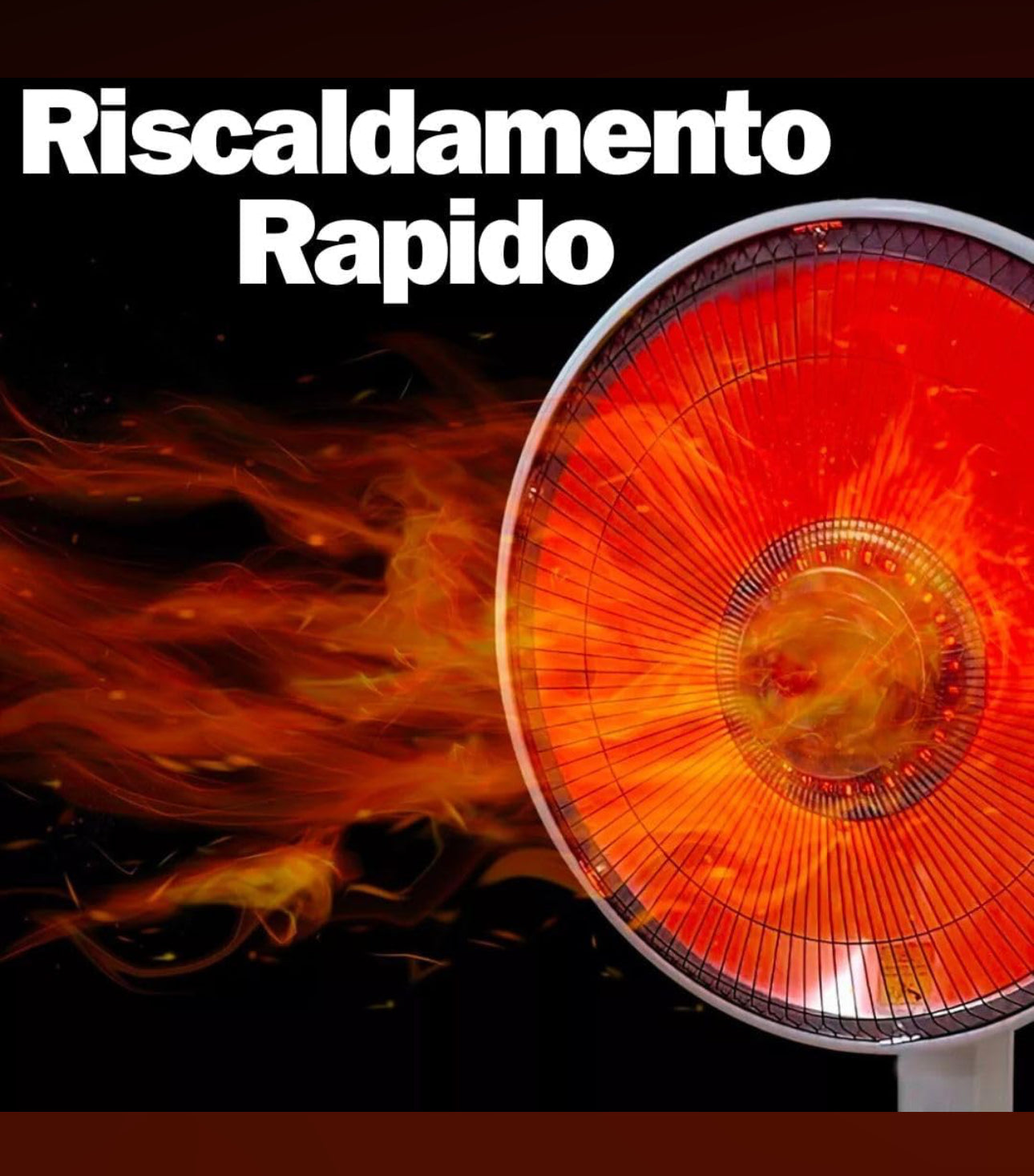 Stufa Da Banco a Carbonio Oscillante 2 Livelli di Potenza 500/1000W