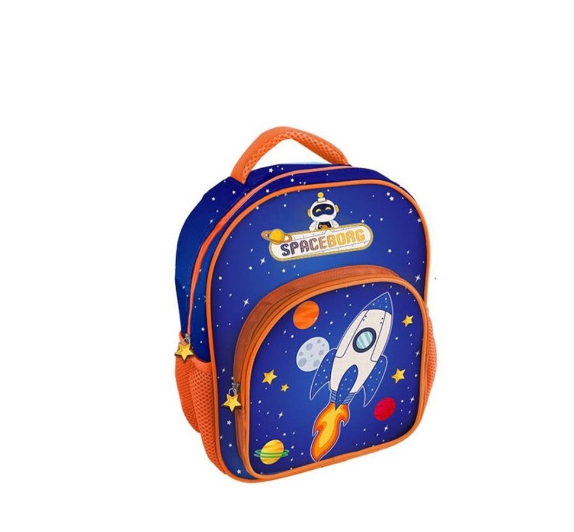 Zainetto asilo Cm. 30 con tasca - Space Borg 1
