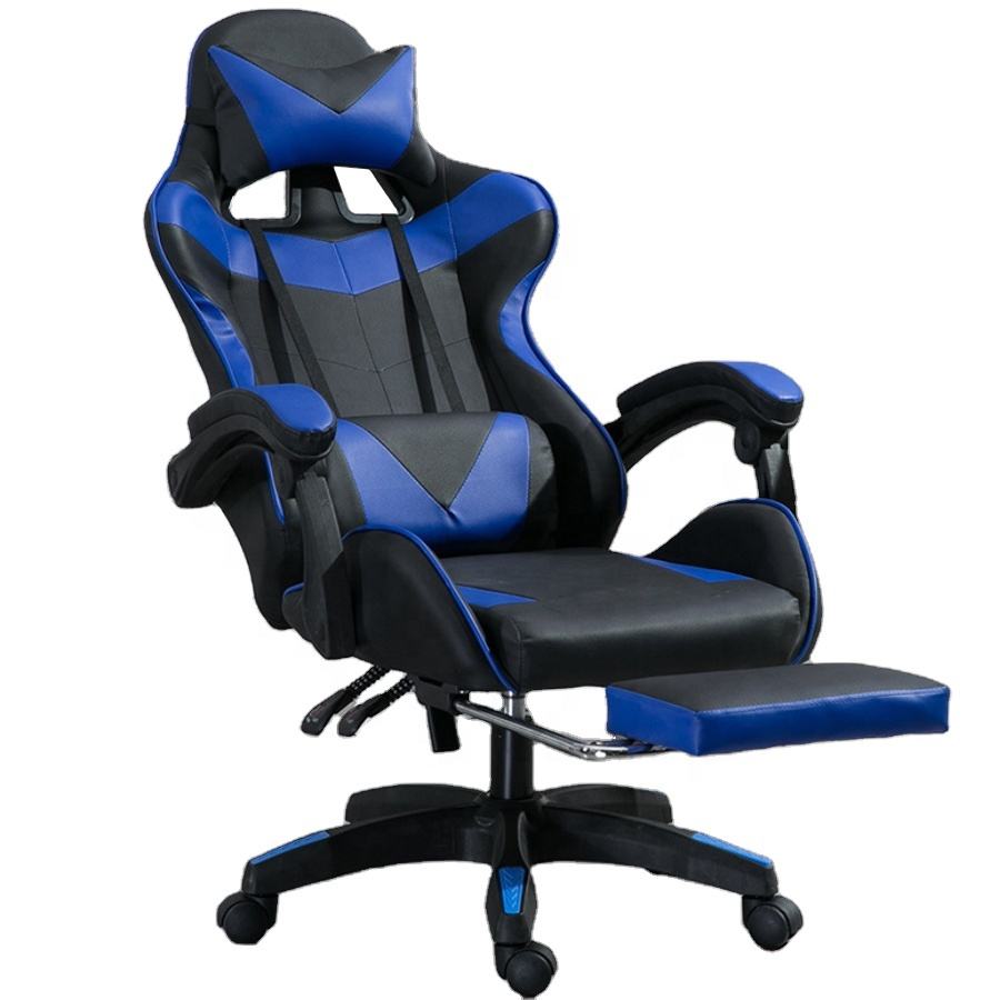 Gaming Ergonomica con Poggiapiedi Estraibile, Sedia da Gaming Reclinabile, Cuscino Cervicale e Supporto Lombare, Braccioli Imbottiti, Sedia da Ufficio per PC e Studio 4