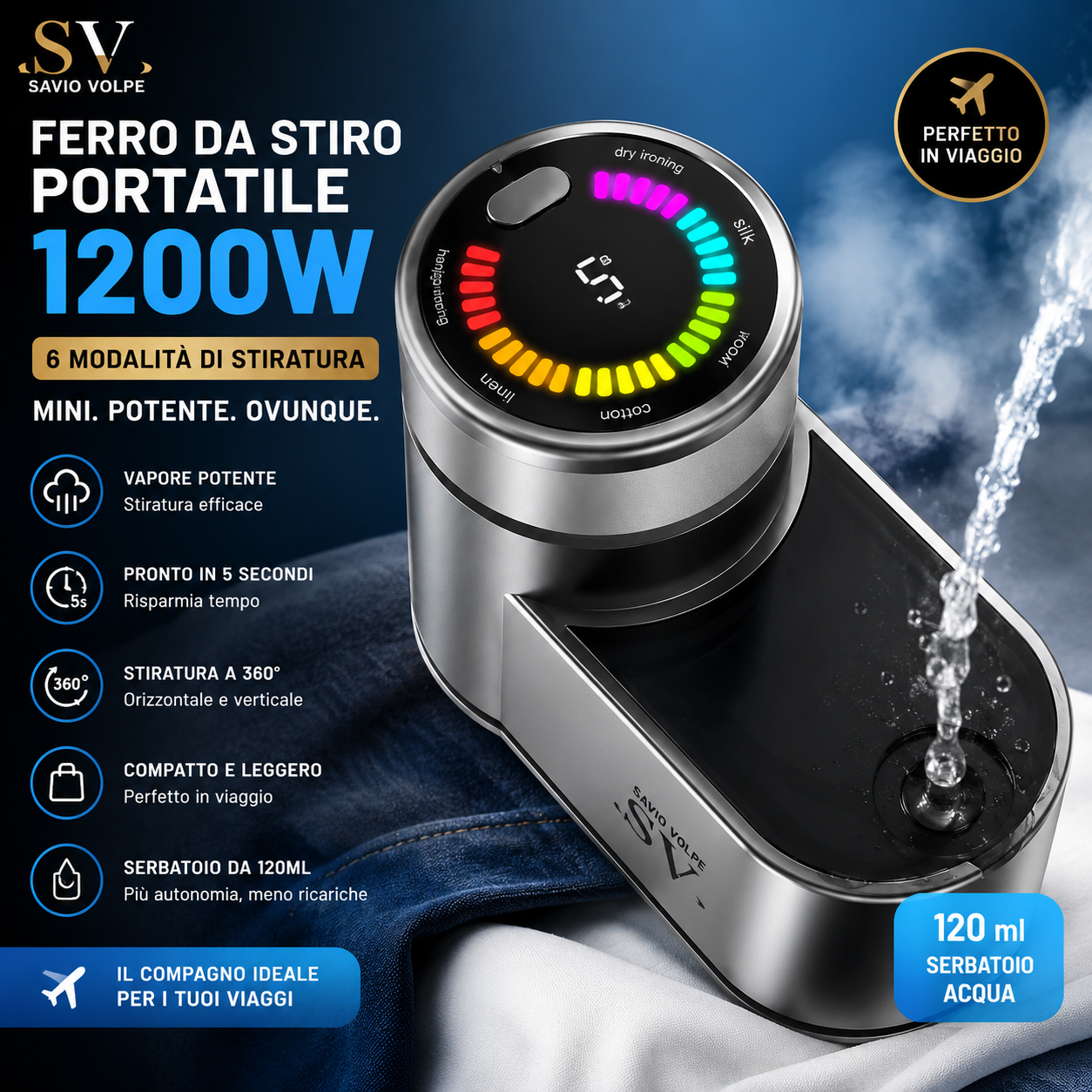 FERRO DA STIRO 360 PORTATILE